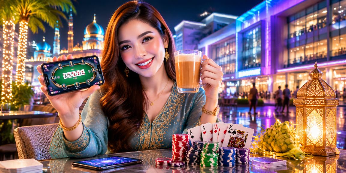 Pemain poker di Johor Bahru menikmati permainan kad semasa musim perayaan