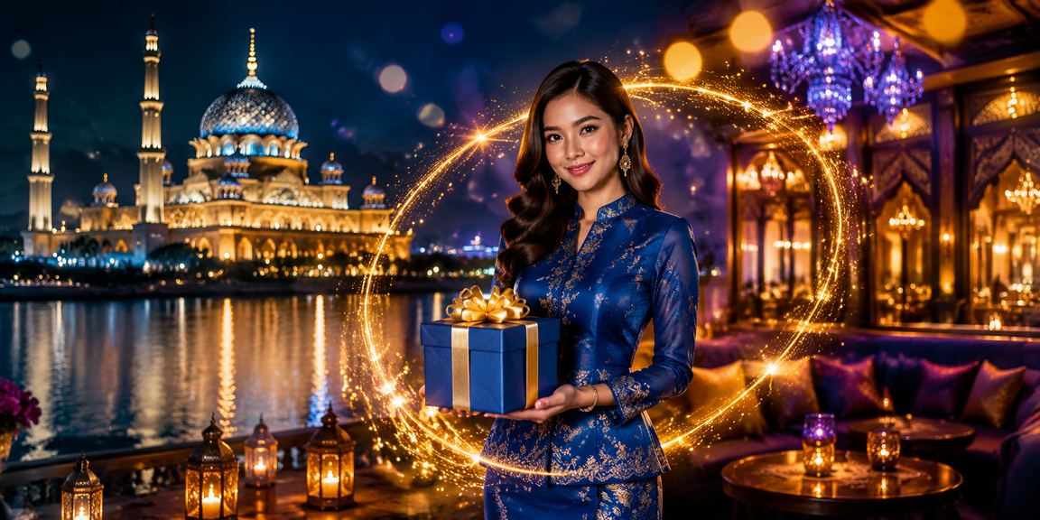 Wanita berbaju kurung menyemak pertaruhan langsung di Putrajaya